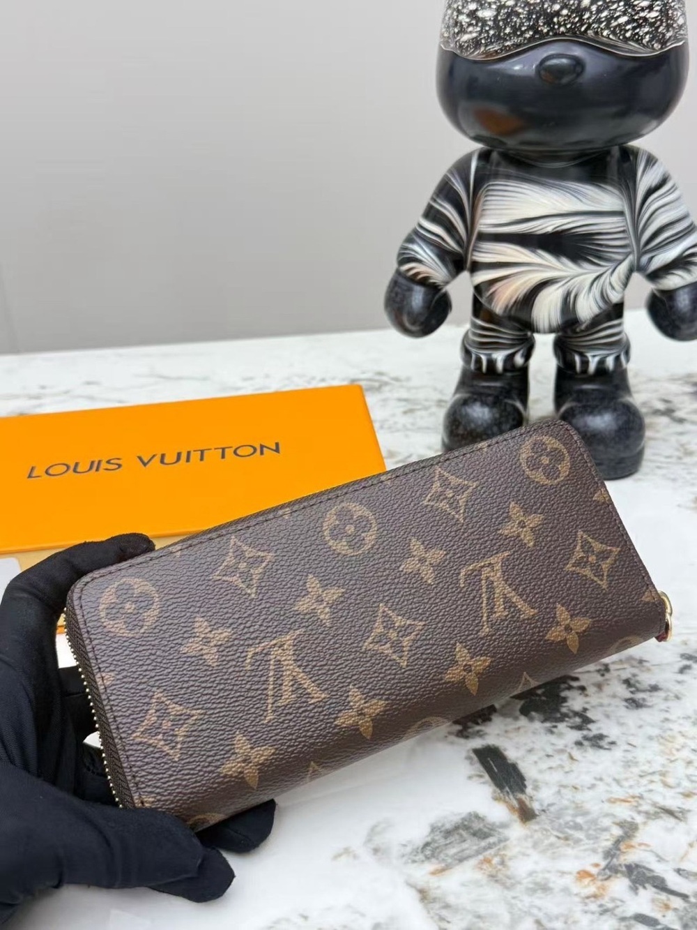 Louis Vuitton Brown Monogram Zip Around Wallet
